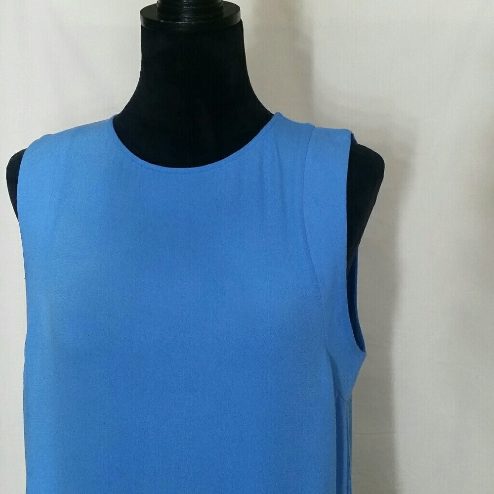 Everly | blue zipper back tank top